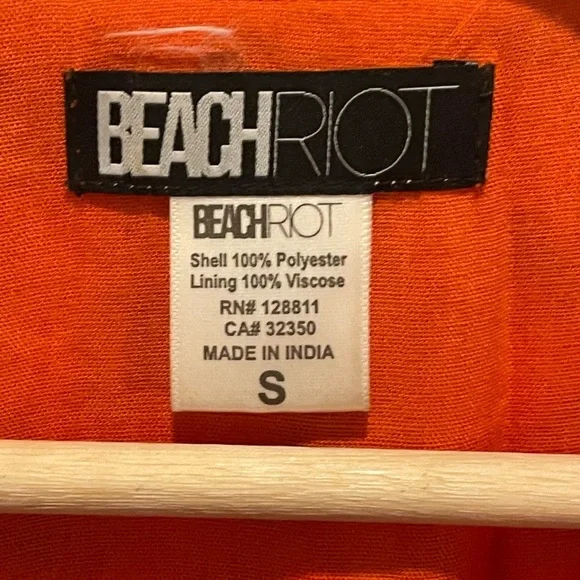 Beach Riot Red Orange Ruffled Wrap Sundress size S - Picture 4 of 13
